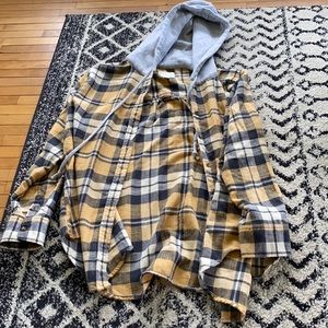 American eagle hooded flannel